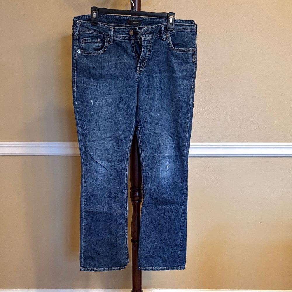 32/31 Silver Jeans Dark Blue Elyse Slim Boot Jeans